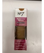 No7 Restore &amp; Renew Multi Action Serum Foundation w SPF 20 June 2024- Amber - £9.93 GBP