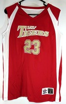 Lil Tigers Basketball Jersey Youth XL Throwback Tank Top Red White 23 At... - $19.04