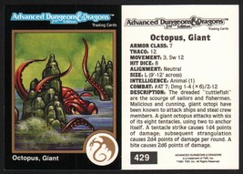 1991 TSR AD&amp;D Gold Border Fantasy Art RPG Card 429 Dungeons &amp; Dragons ~ Octopus - £5.51 GBP