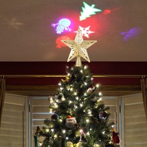 Christmas Tree Top Light Star Snowflake Shape LED Laser Projector Lights Christm - £42.69 GBP+