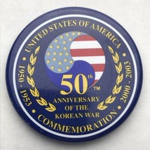 50th Anniversary Korean War United States of America Pin Button Pinback - £9.36 GBP