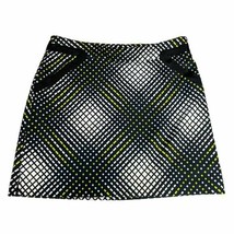 NWT Ladies EP PRO BLACK WHITE &amp; LIME YELLOW Check Golf Skort - 12 Domino... - $29.99