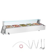 VEVOR Commercial Electric Food Warmer Countertop Buffet 5*8Qt with Glass... - $7,423.13 MXN