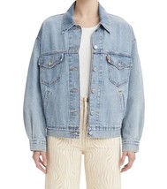 Levi&#39;s Premium Women&#39;s Pajama Trucker Denim Jacket SZ Medium NWT Cotton/Hemp - $56.37