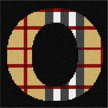 Pepita Needlepoint kit: Letter O Camel Tartan, 7&quot; x 7&quot; - $50.00+