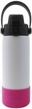 New Aquatix White 21 oz Insulated FlipTop Sport Bottle w/ Silicon Boot (Pink) - £17.69 GBP