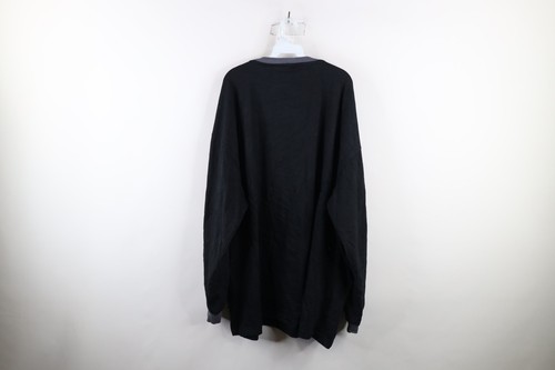 Vintage Sean John Mens 3XL Distressed Spell Out Script Long Sleeve T-Shirt Black Item image 11