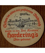 Vintage Collectible HARDERINGS BIER GEBRAUT Cardboard Coaster COLLECTIBLE - $4.06 CAD