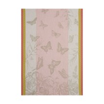 Le Jacquard Francais Jardin Des Papillons Magnolia Pink Tea or Kitchen T... - $28.00