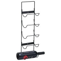  Wall Mounted Wine Rack for 5 Bottles Black Iron - $113.49