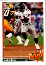 1991 Upper Deck Team MVP Andre Rison #451 Atlanta Falcons Card Football - £1.36 GBP