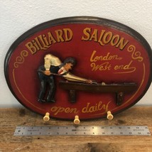 Billiard Saloon London West End Open Daily Wall Sign 3D Man Cave Room Pool Hall - £18.09 GBP