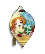 Ne&#39;Qwa Art Puppy With Tree And Presents Ornament - $43.11