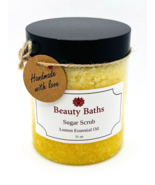 Lemon Sugar Scrub Exfoliating Body Scrub holiday gift for her handmade s... - $13.25