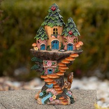 Mystic Gnome Treehouse Solar Light for Home and Outdoor Decor - £43.16 GBP