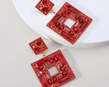 E drop earrings for women trend luxury vintage square full crystal ear accessories thumb155 crop