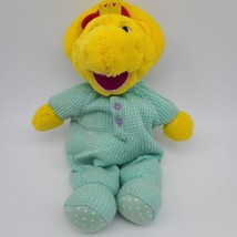 VINTAGE Bedtime Yellow BJ In Thermal Blue Pajamas Barney &amp; Friends Plush 9&quot; - £26.23 GBP