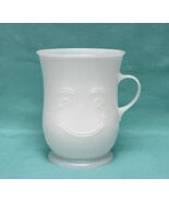 Vintage 1980s Kool Aid Man plastic cup white plastic mug with smiling fa... - $6.00
