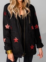 Buddylove we&#39;re the stars jacket in Black/Red - size M - £64.80 GBP