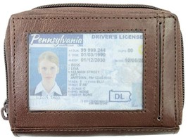 Women&#39;s Palm Wallet, Accordion Style, Genuine Leather Wallet, RFID Prote... - £9.36 GBP