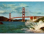 Golden Gate Bridge San Francisco California CA Chrome Postcard S23 - £1.53 GBP