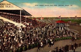 Linen E.C. Kropp POSTCARD- Race Track, State Fair Park, Dallas, Texas BK52 - £3.11 GBP