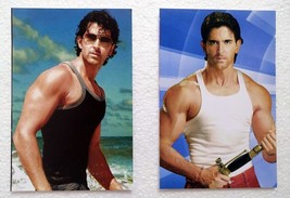 2 x Actor de Bollywood Hrithik Roshan Original Postal Postales India Star - £7.08 GBP