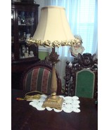 Table lamp Brass, Shape of a Rose in The Body, Fluted Body, Roses in Shade - €89,96 EUR