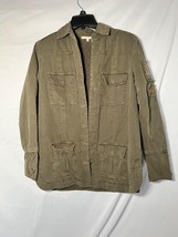 Willow &amp; Clay Olive Green Embroidered Military Jacket Size S - $16.13