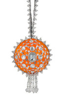 The Cracker Box  Inc Christmas Ornament Kit JOan Brooch on Orange Golden Oldie - £67.93 GBP