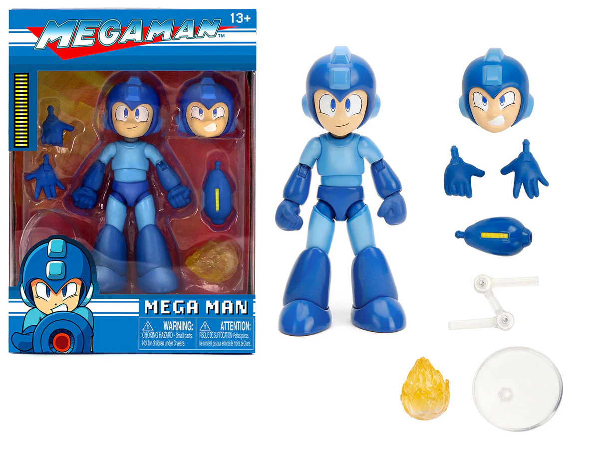 Mega Man 4.5 Inch Moveable Figure with Accessories and Alternate Head an... - $40.96 CAD