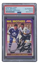 Neal Broten Signed 1991 Score #307 Minnesota North Stars Hockey Card PSA... - £38.05 GBP