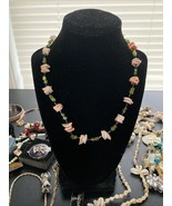 Mexican jewelry Coconut Conch beaded Necklace. - $12.17 CAD