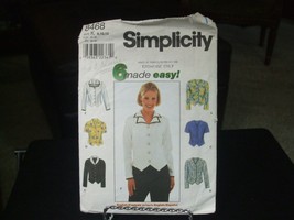 Simplicity 8468 Misses Blouse Pattern - Size 8/10/12 Bust 31.5 to 34 - £5.34 GBP