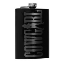 8oz Black Cowgirl Flask L1 - £16.94 GBP