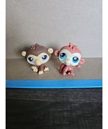 LPS Monkey Lot - 2 Monkeys, Brown Purple Blue Chocolate Color #351 359 - $22.76