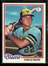 Vintage 1978 Topps Baseball Trading Card #51 Charlie Moore Milwaukee Brewers - £7.70 GBP