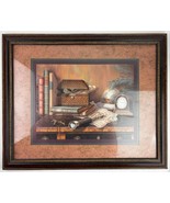Home Interiors Safari Planning Framed Wall Print Signed By J Gibson African - $17.77