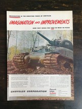 Vintage 1945 Chrysler Corporation General Sherman Tank Full Page Origina... - $6.92