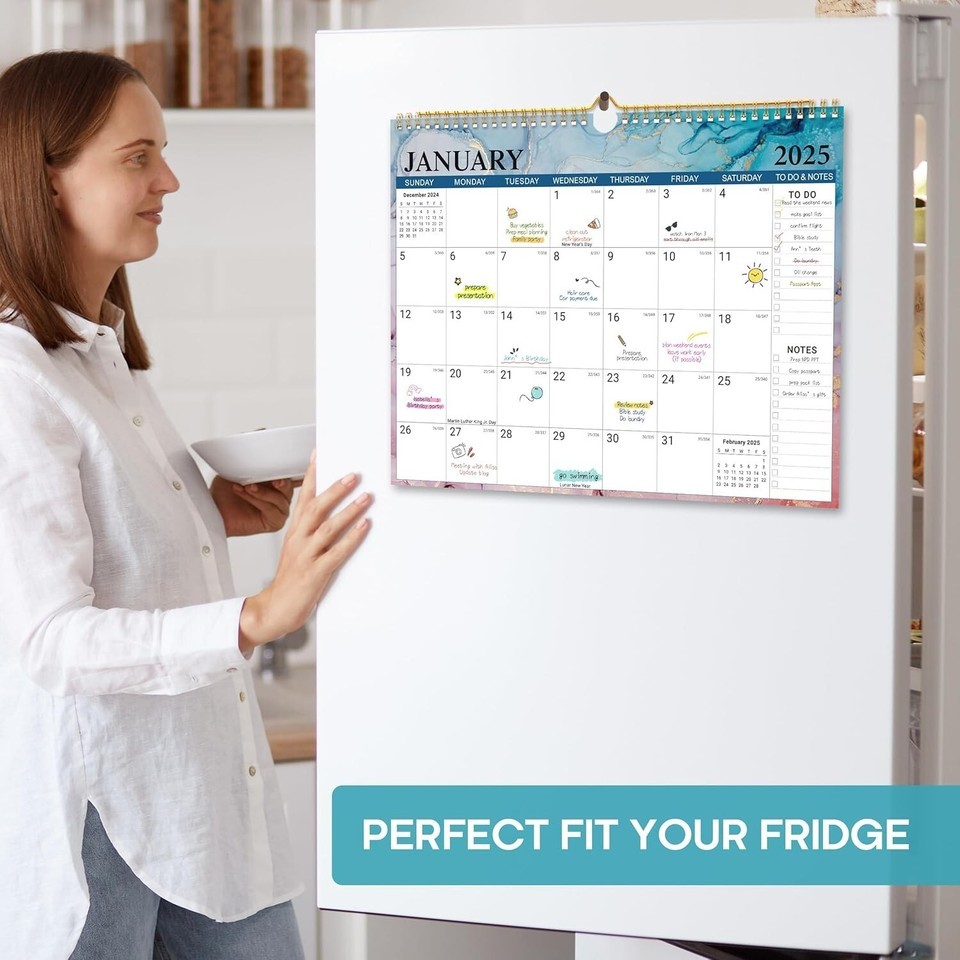2025 Wall Calendar, 18 Monthly Wall January 2025 - June 2026, 11.5" x 14.7" Item image 2