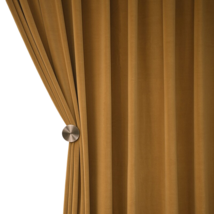 Anyhouz 100cm Mustard High Quality Modern Wool Velvet Blackout Curtains for Livi - £65.97 GBP+