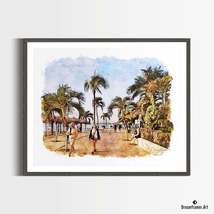 Premium Art Print Puerto Vallarta Malecon in Watercolors, by Dreamframer Art - £30.01 GBP+