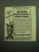 1957 Thos. Cook &amp; Son Norwegian America Line Cruise Ad - Here it is - £14.53 GBP