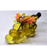 NICE 12.5&quot; Vintage LUCITE Golden GRAPE BUNCH With Wood Stem Midcentury D... - $42.36