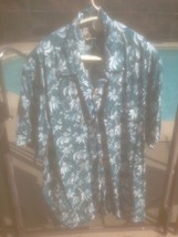 Reyn Spooner Hawaiian Shirt Flowers Floral 100% Rayon Purple XL EUC - £22.52 GBP