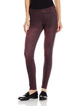 HUE Women&#39;s Washed Brights Original Denim Legging, Vineyard, Small - $37.24