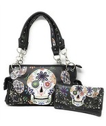 Texas West Women&#39;s Flora Candy Skull Concealed Carry Handbag and Matchin... - £44.88 GBP