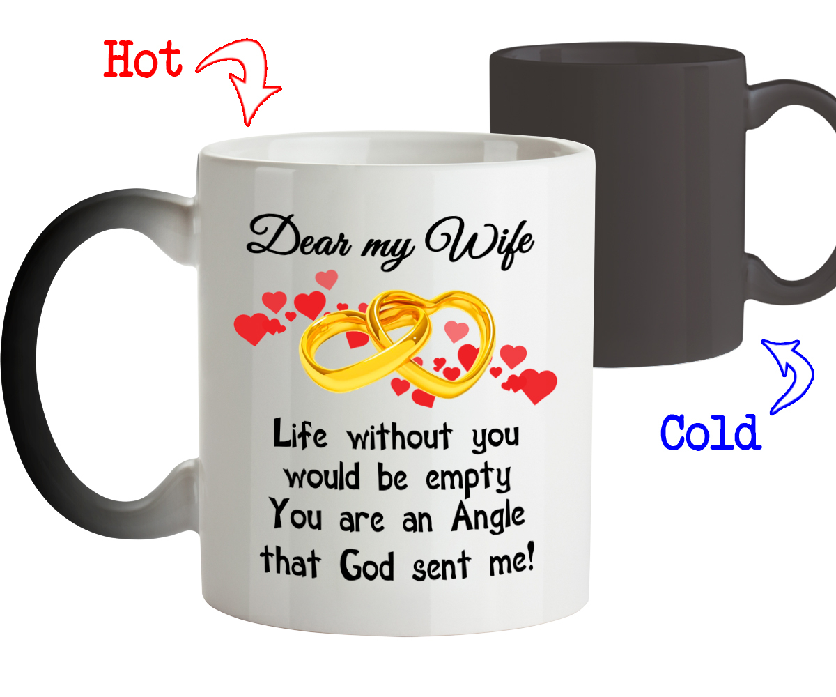 Funny Mug-Dear my Wife You are an Angle that God sent me-Best gifts for Wife