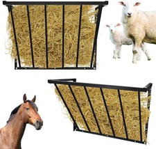 2 Pcs Horse Hay Feeder Wall Mount Hay Rack 24 Gallon 31.5 X 15.5 X 22.5 ... - $81.99