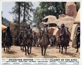 Planet of the Apes 1968 gorillas on horseback with ropes in village 8x10 photo - £7.67 GBP